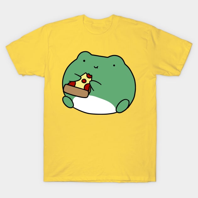 Frog Eating Pizza T-Shirt by saradaboru